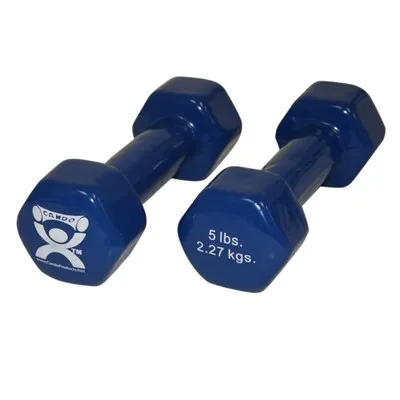 Fabrication Enterprises - CanDo - From: 10-0554-1 To: 10-0554-2 -  vinyl coated dumbbell 5 lb