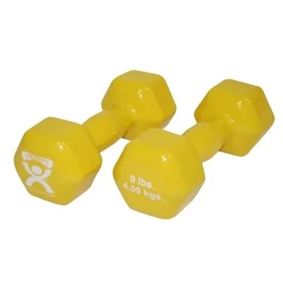 Fabrication Enterprises - CanDo - From: 10-0558 To: 10-0558-2 -  vinyl coated dumbbell 9 lb