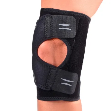 Hely & Weber - Shields II - 6675-BLK-M - Knee Brace Shields Ii Medium Hook And Loop Strap Closure 13-1/2 To 15 Inch Mid-patella Circumference / 14 To 16 Inch Thigh Circumference Left Or Right Knee