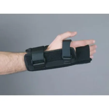 Alimed - Freedom Comfort - 5911 - Wrist Splint with MP Block Freedom Comfort Fabric / Foam Left Hand Black Small / Medium
