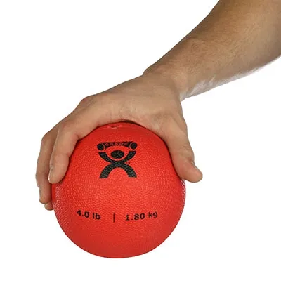 Fabrication Enterprises - 10-3172 - Cando, Soft And Pliable Medicine Ball, 5" Diameter, Red, 4 Lbs.