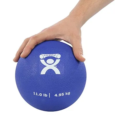 Fabrication Enterprises - 10-3174 - Cando, Soft And Pliable Medicine Ball, 7" Diameter, Blue, 11 Lbs.