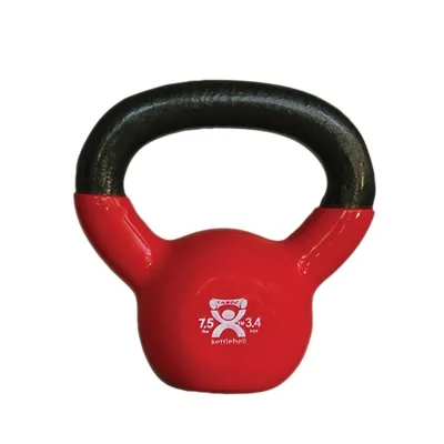 Fabrication Enterprises - CanDo - From: 10-3192 To: 10-3195 - 103192 Kettlebell Vinyl Coated Weight 7.5lb