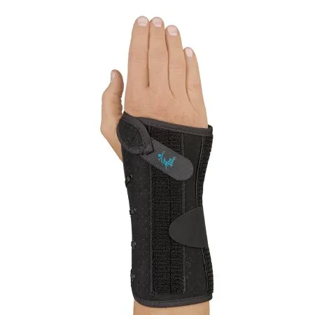 Medical Specialties - Wrist Lacer II - 223325 - Wrist Brace Wrist Lacer Ii Aluminum / Felt / Suede Left Hand Black Large
