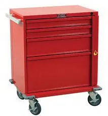 Harloff - Value Line - V24-4B - Emergency Cart Value Line Steel Body and Drawers 22 X 29.5 X 34 Inch (2)-3 Inch  (1)-6 Inch  (1)-12 Inch Drawer Configuration  16.75 X 23 Inch Internal Drawer