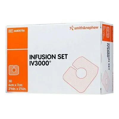 Smith & Nephew - 66800786 - IV3000 Infusion Set I.V. Dressing IV3000 Infusion Set Film 2 3/8 x 2/3/4 Inch Sterile