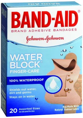 J&J - Band-Aid - 38137004446 - Adhesive Strip Band-Aid 1/4 X 2-1/10 Inch / 1/4 X 2-9/10 Inch Plastic Knuckle / Fingertip Tan Sterile