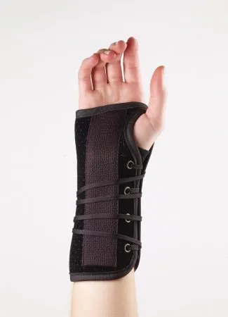 Corflex - 73-7561-000 - Wrist Splint Corflex Alluminum / Suede Left Hand Black Small