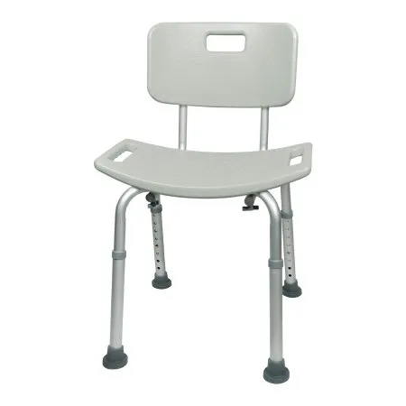 McKesson - From: 146-RTL12031KDR To: 146-RTL12203KDR - Bath Bench Aluminum Frame Removable Backrest 19 1/4 Inch Seat Width 300 lbs. Weight Capacity