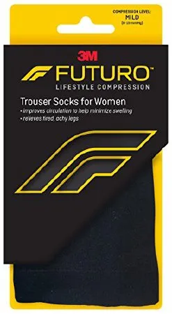 3M - 71023EN - Futuro Compression Socks Futuro Knee High Large Black Closed Toe