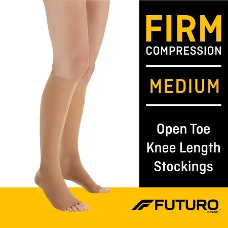 3M - 71033EN - Futuro Compression Stocking Futuro Knee High Medium Beige Open Toe