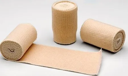 McKesson - 80860 - Elastic Bandage 4 Inch X 4 1/2 Yard Double Hook and Loop Closure Tan NonSterile Standard Compression