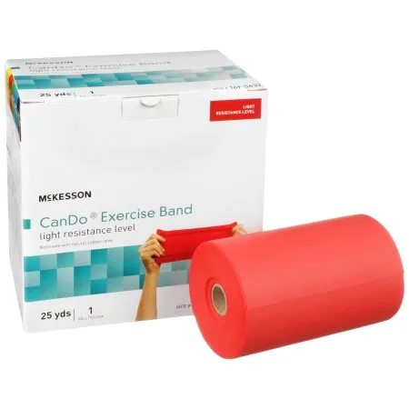 McKesson - McKesson CanDo - 169-5632 - Exercise Resistance Band McKesson CanDo Red 5 Inch X 25 Yard Light Resistance