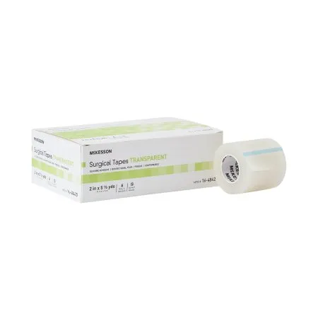 McKesson - 16-48420 - Medical Tape Transparent 2 Inch X 5 1/2 Yard Plastic / Silicone NonSterile