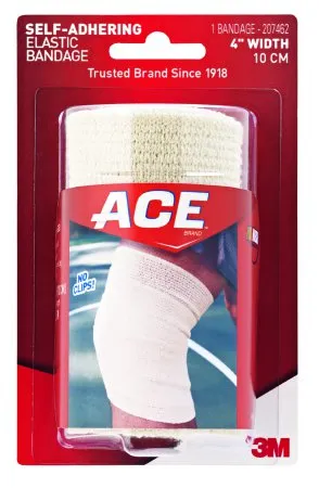 3M - 207462 - ACE Elastic Bandage ACE 4 Inch Width Self Adherent Closure Tan NonSterile Standard Compression