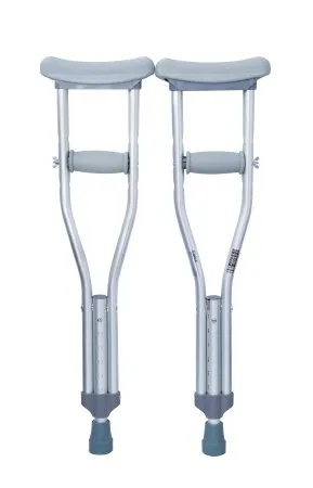 McKesson - 146-10427 - Underarm Crutches Aluminum Frame Child 175 lbs. Weight Capacity Push Button Adjustment