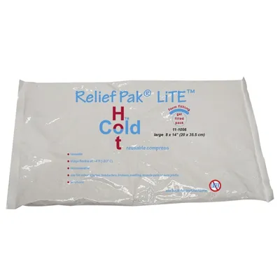 Fabrication Enterprises - Relief Pak LiTE - 11-1056-12 - Hot / Cold Pack Relief Pak LiTE General Purpose 8 X 14 Inch Plastic / Gel Reusable