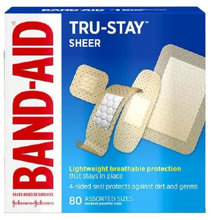J & J Healthcare Systems - Band-Aid - 111799300 - J&J Band Aid Adhesive Strip Band Aid Assorted Sizes Plastic Assorted Shapes Sheer Sterile