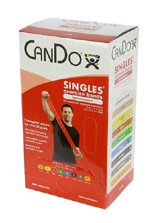 Fabrication Enterprises - CanDo - From: 10-5180 To: 10-5187 -  exercise band, 5 foot Singles, 30 piece dispenser
