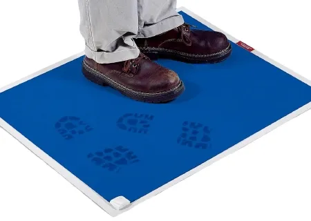Uline - H-2036BLU - Clean Mat Sheets With Frame 36 X 36 Inch Blue Polyethylene Film