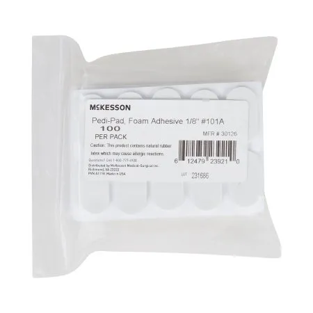 McKesson - From: 30125 To: 30140 - Pedi Pad Protective Pad Pedi Pad Size 101 A Adhesive Foot