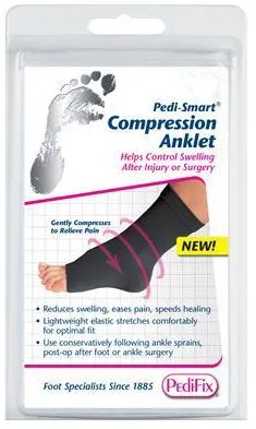 Pedifix - Pedi-Smart - 6021-6 - Compression Sleeve Pedi-Smart Size 6 Black Ankle