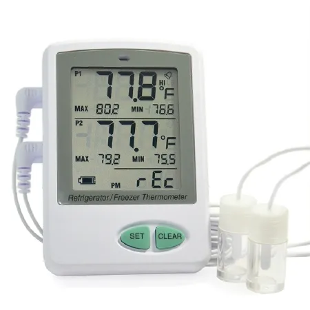Thermacare - ACCRT8017 - Refrigerator / Freezer Vaccine Data Logger With Alarm Fahrenheit / Celsius -58° To +158°f (-50° To +70°c) External Probe 2 Bottle Probes Battery Operated