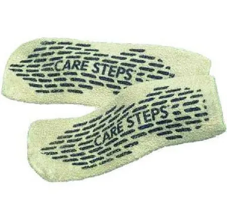 Alba Healthcare - Care-Steps - 80108 - Slipper Socks 2X Large Green Ankle High