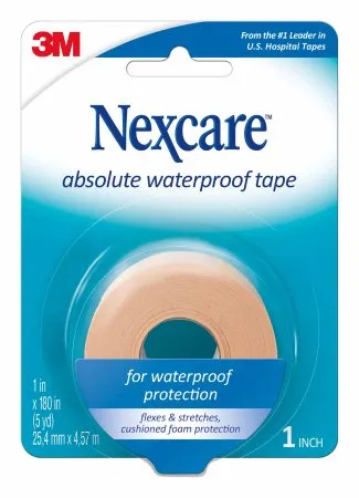 3M - Nexcare Absolute - 731 -  Waterproof Medical Tape  Tan 1 Inch X 5 Yard Foam NonSterile