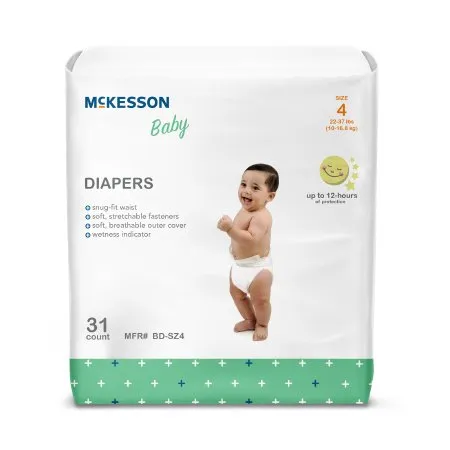 McKesson - BDSZ4 - Baby Diaper Tab Closure Disposable