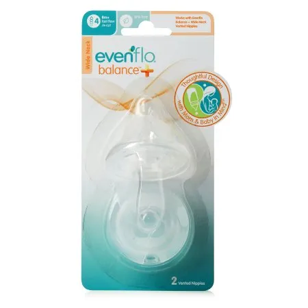 Evenflo - From: 2141111 To: 2146311 - Feeding Balance + Wide Neck Nipple Feeding Balance + Wide Neck Fast Flow / X Cut Tip Ages 8 Months and Up