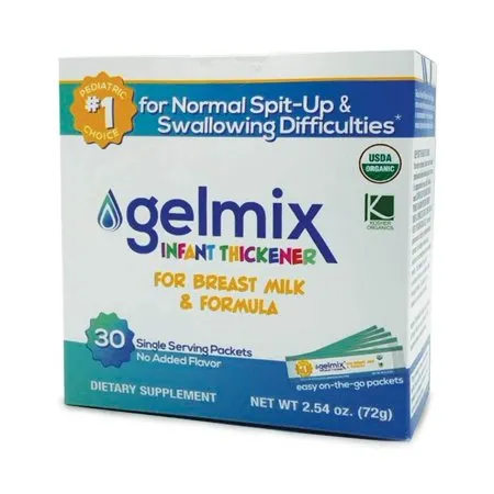 Parapharma Tech - Gelmix - GEL-WHO-005 -  Infant Formula and Breast Milk Thickener  2.4 Gram Individual Packet Unflavored Powder IDDSI Level 1 Slightly Thick