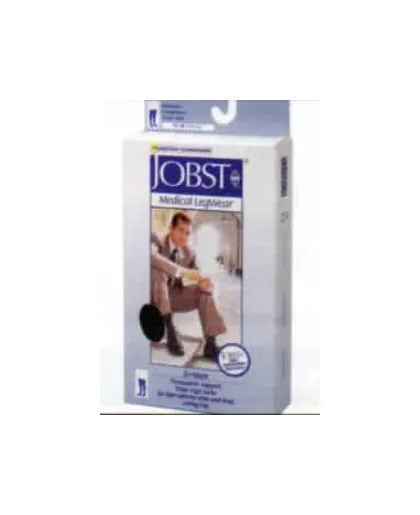 BSN Medical - JOBST for Men - 115415 - Compression Stocking JOBST for Men Thigh High X-Large Black Closed Toe