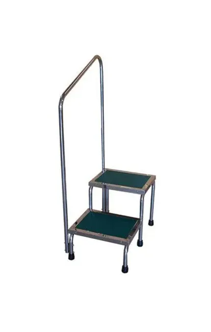Newmatic Medical - 11553 - Step Stool With Handrail Mri 2 Steps Steel Frame 8-1/2 / 8 Inch Step Height