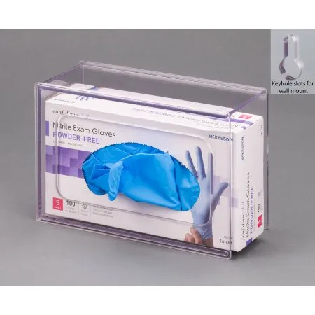 Poltex - 1GBST-W - Glove Box Holder Wall Mounted 1-Box Capacity Clear 9 W X 3.55 D X 5-1/2 H Inch PETG Plastic
