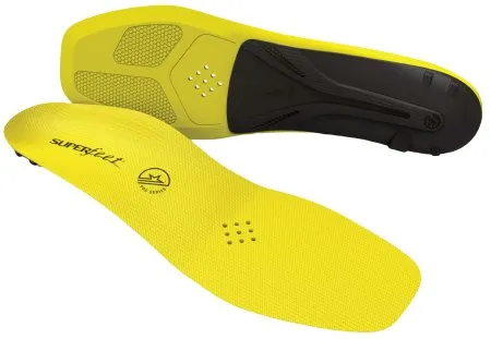 Superfeet - CARBON Pro Hockey - FL480802 - Carbon Pro Hockey Insole Full Length Size A Carbon Fiber / Foam Black / Yellow Skate Size 1 To 2