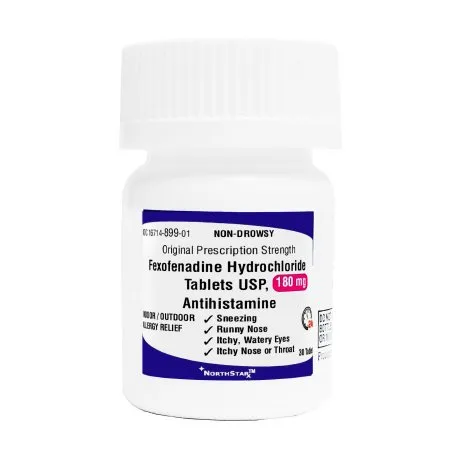 NorthStar Rx - NorthStar - 16714089901 - Allergy Relief NorthStar 180 mg Strength Tablet 30 per Bottle