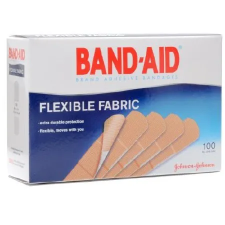 J&J - Band-Aid - 10381370044342 - Adhesive Strip Band-Aid 3/4 X 3 Inch Fabric Rectangle Tan Sterile