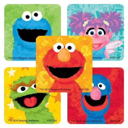 SmileMakers - Value Stickers - VST132P - Value Stickers 250 Per Pack Sesame Street Sticker 1.625 Inch