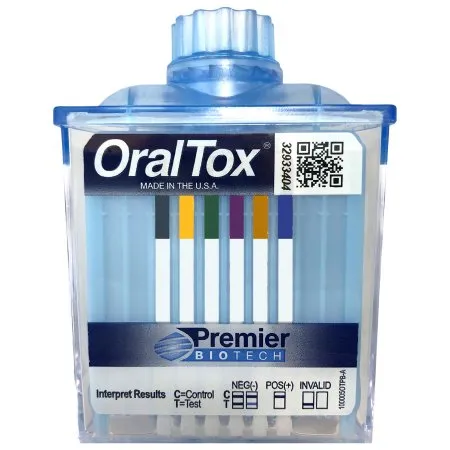 Premier Biotech - OralTox - OT-80504 - Drugs of Abuse Test Kit OralTox 5-Drug Panel AMP  COC  OPI  PCP  THC Saliva Sample 25 Tests CLIA Moderate Complexity