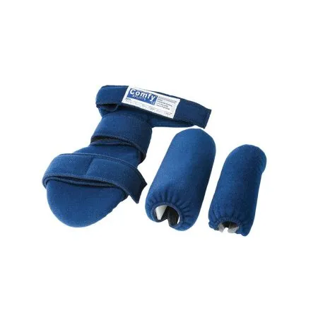 Alimed - ComfySplints - 2970003265 - Contracture Hand Splint Comfysplints Foam / Terry Cloth / Metal Right Hand Navy Blue Medium