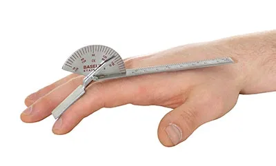 Fabrication Enterprises - 12-1010-25 - Baseline Finger Goniometer - Metal - Standard - 6 inch, 25-pack