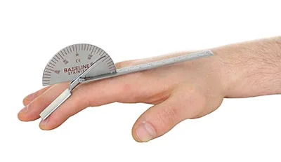 Fabrication Enterprises - 12-1011 - Baseline Finger Goniometer - Metal - Deluxe - 6 inch