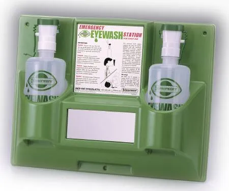 Bel-Art Products - From: 248660000 To: 248680000 - Eyewash Station Wall Mount Dual 32 oz. Empty Bottles