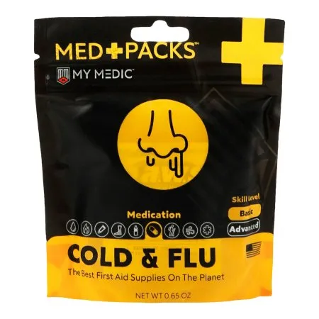 MyMedic - My Medic MED PACKS Cold & Flu - MM-KIT-S-MD-PK-COLD-FLU-EA - First Aid Kit My Medic Med Packs Cold & Flu Plastic Pouch