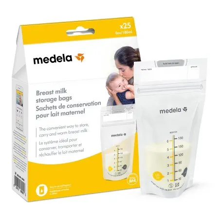 Medela - Pump & Save - 101010435 - Breast Milk Storage Bag Pump & Save 180 mL Plastic