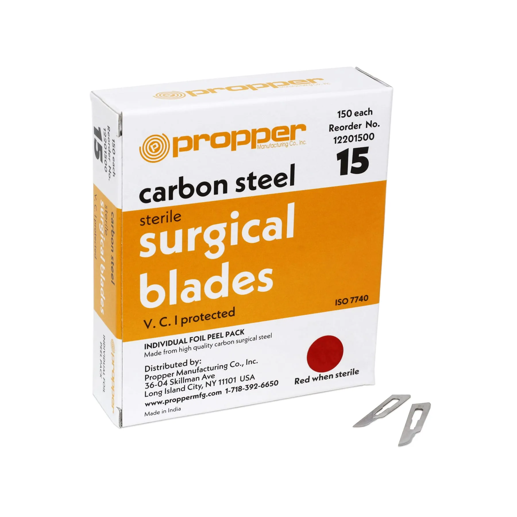 Propper - From: 12201000 To: 12202200 - Manufacturing Sterile Carbon Steel Surgical Blades