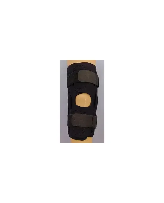 Tetramed - From: 1310-00 To: 1310-05 - Hinged Knee Support W/Straps, Open Patella, Nylon on 2 Sides, Universal Buttress Pad