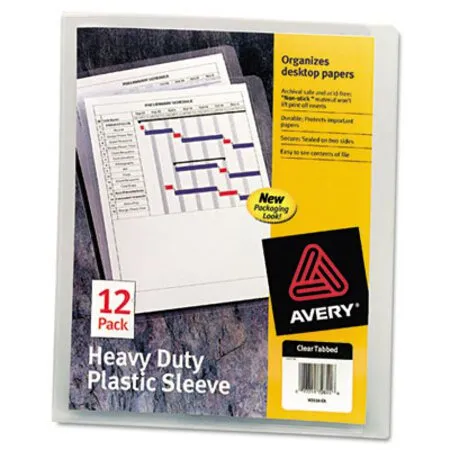 Avery - AVE-72611 - Heavy-duty Plastic Sleeves, Letter Size, Clear, 12/pack