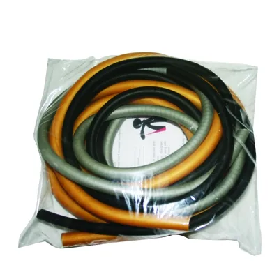 Fabrication Enterprises - 10-5689 - Cando Latex-free Exercise Tubing - Pepo Pack - Difficult (black, Silver, Gold)